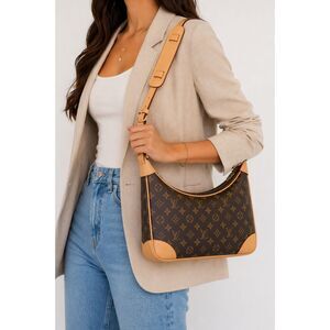 Louis Vuitton Boulogne 30 Monogram Shoulder Bag Vintage Y2K LV Authentic France